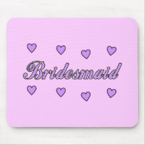 Bridesmaid Wedding Hearts mousepads
