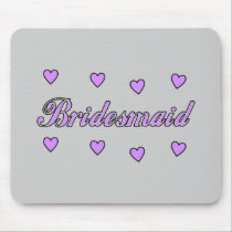 Bridesmaid Wedding Hearts mousepads