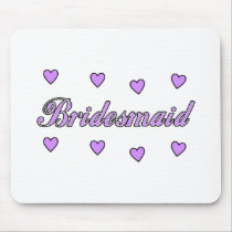 Bridesmaid Wedding Hearts mousepads