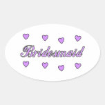 Bridesmaid Wedding Hearts Stickers
