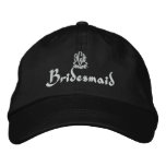 Bridesmaid Wedding I Black embroidered hats
