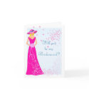 Bridesmaid Wedding Party Card
