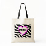 Bridesmaid (Zebra Stripes) Tote Bags