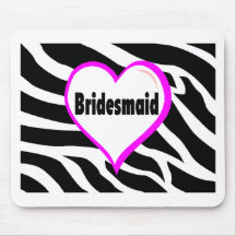 Bridesmaid (Zebra Stripes) Mouse Mat