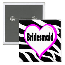 Bridesmaid Zebra Stripes Pins