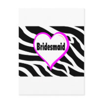 Bridesmaid (Zebra Stripes) Post Cards