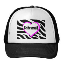 Bridesmaid Zebra Stripes Trucker Hat