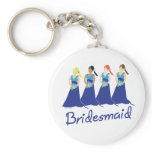 Bridesmaids in Blue Wedding Attendant Keychain