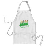 Bridesmaids in Green Wedding Attendant aprons