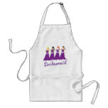 Bridesmaids in Purple Apron
