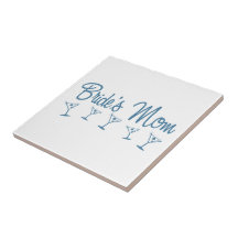 Bridesmommultimartiniblue Ceramic Tile