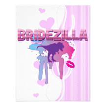 bridezilla bachelorette wedding bridal shower personalized announcements
