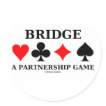Bridge A Partnership Game Stickers