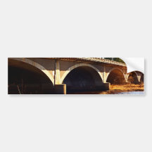 Bridge Across River Bumper Sticker