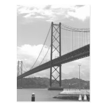 Bridge across Tejo River Post Card