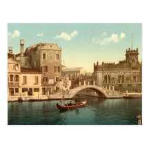 Bridge and Canal, Venice Post Card