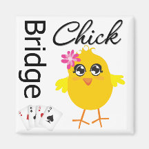 Bridge Chick Refrigerator Magnet