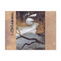 Bridge Over a Frozen Stream by Alexandra Cook Postcard