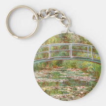 Bridge over a Pond of Water Lilies, Claude Monet Key Chain