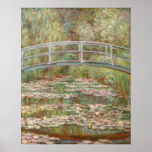 Bridge Over a Pond of Water Lilies Posters