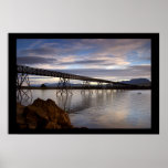 Bridge over Lake Trawsfynydd. Poster by cARTerART