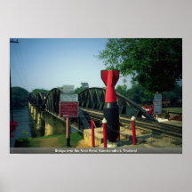 Bridge over the River Kwai, Kanchanaburi, Thailand Print