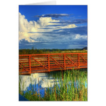 Bridge Over Wetlands Greeting Card