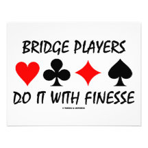 Bridge Players Do It With Finesse (Bridge Humour) Personalised Invitations
