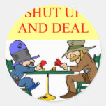 bridge poker card player game design round sticker