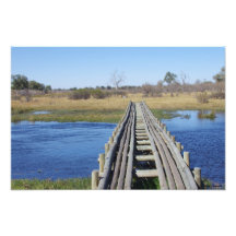 Bridge spanning a Savute water channel Photo Print