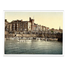 Bridlington, the harbour, from south pier, Yorkshi Postcards