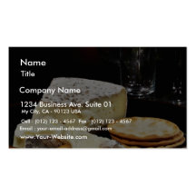 Brie Cheese And Crackers Business Cards