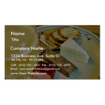Brie Cheese Salmon Smoked Pate Crackers Champagne Business Card Templates