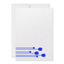 Briefpapier Einladung Postkarte Floral blume blau