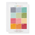 Bright 2011 Business Calendar Cards - Pastel - invitations
