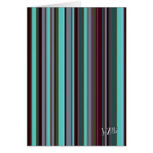 Bright 60s Retro Stripes Card