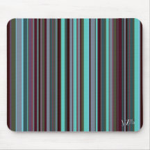 Bright 60s Retro Stripes Mouse Pad