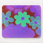 Bright 70's Retro Flash Back Flower's mousepads
