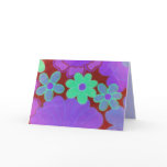 Bright 70's Retro Flower's cards