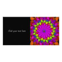 Bright Abstract Colourful Flower Photo Card Template
