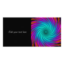 Bright Abstract Flower Picture Card