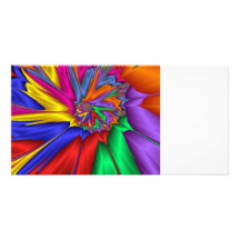 Bright abstract personalized photo card