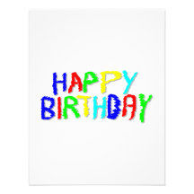 Bright and Colourful. Happy Birthday. Custom Invitations