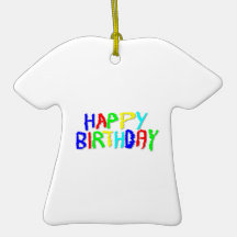 Bright and Colourful. Happy Birthday. Ornament