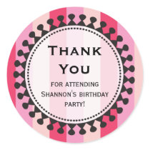 Bright Awnings Pink Thank You Sticker