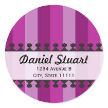 Bright Awnings Purple Address Sticker