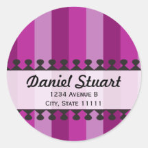 Bright Awnings Purple Address Sticker