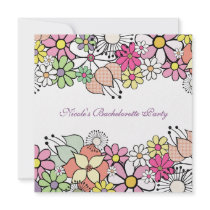 Bright Blossoms Bachelorette Party Invitation