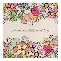 Bright Blossoms Bachelorette Party Invitation