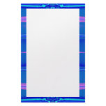 bright blue border custom stationery
